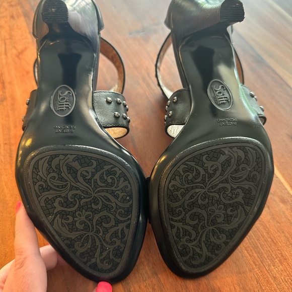 Sofft GAEA Black Strappy studded Heels - Picture 5 of 6